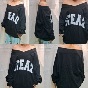 Printeresty Off Shoulder Sweatshirt ✨️