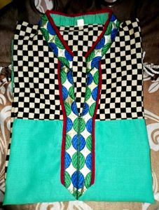 Green Cotton Kurti..