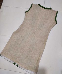 Embroidered Sleeveless Kurti