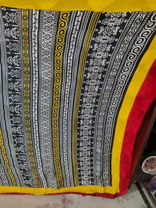Printed silk  Fabric Saree