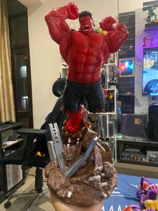 Red Hulk big 15 inch 3d printed statue and painted