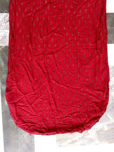 Red Embroidered Kurta Set