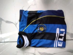 Blue Striped Jersey T-Shirt