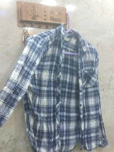 blue checks shirt