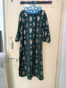 Green Floral Print Top With Bottom