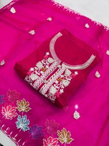 Pink Embroidered Salwar Kameez Suit