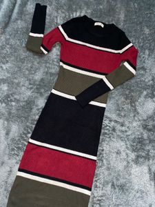 Striped Bodycon Knit Dress