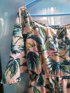 Floral Print Off-Shoulder Jumpsuit