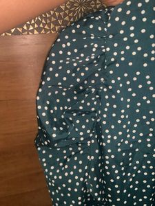 Green Polka Dot Crop Top