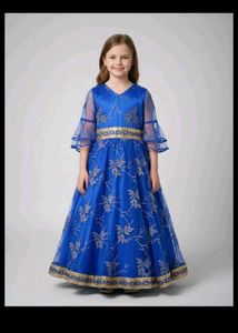 Elegant Blue Girls' Dress