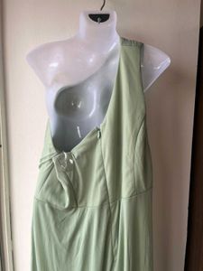 Elegant Green One-Shoulder Gown Azazie(A22)