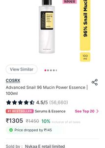 Viral Korean Cosrx Snail Mucin Essence