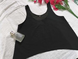 Black Cropped Tank Top
