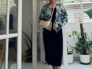 ZARA linen bomber jacket