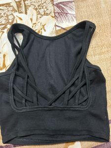 Black Ribbed Tank Top