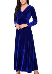 Royal Blue Velvet Gown