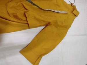 Mustard Top with Ring Detail