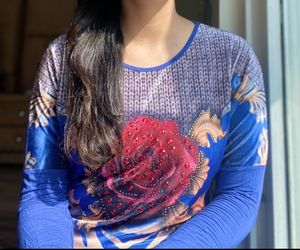 Unique Floral Print Top