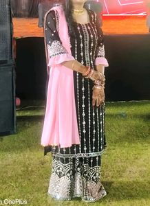 Georgette Embroidered Sharara