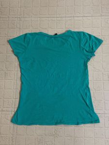 Madame Teal Embellished Tee - Size L