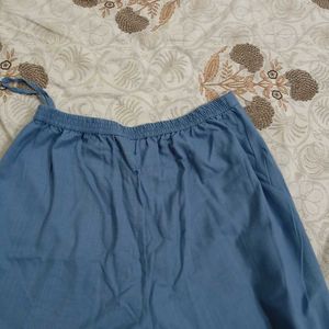 Blue Kurta Pant Set With Dupatta