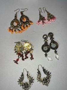 Pack Of 5 Assorted Earrings For Festival