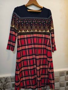Patterned Casual Sweater Dress Size M/ L