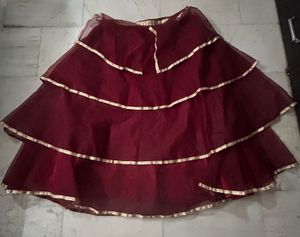 Heavy Ethnic Flare Skirt