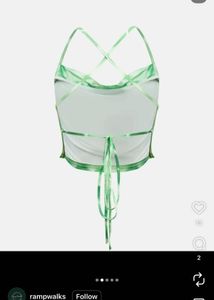 backlessGreen Tie-Dye Crop Top