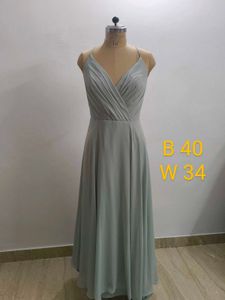Sage Green Chiffon Gown