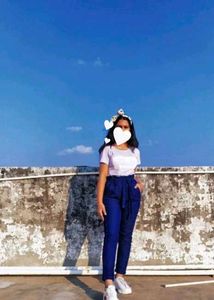 Denim Pants With Attached Belt