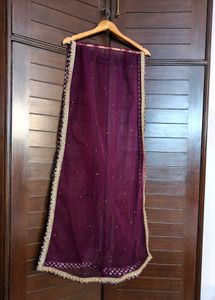 Festive Crepe Embroidered Women Ethnic Gown Set