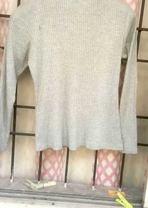Green Long Sleeve  and same grey ribbed tops
