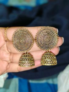 Jhumka Earrings golden