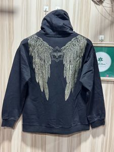 Boy London Wings Pattern Black Hoodie