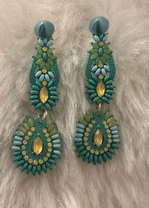 Teal Drop Earrings