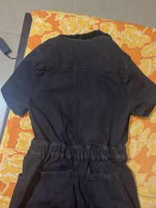 Cute Denim Cutout Mini Dress