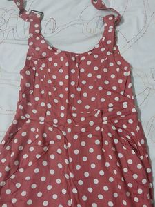 Peach Polka Dot Playsuit