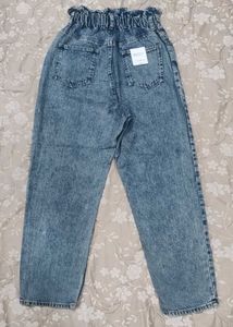 Baggy Acid Wash High Waisted Jeans