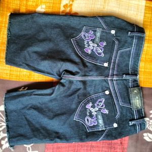 Black K-girl Denim Shorts