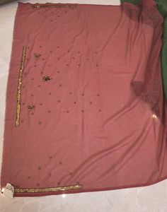 Elegant Green &amp; Pink Saree