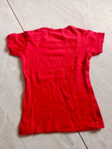 Cute Red Cat Face T-Shirt