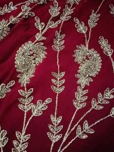 Maroon Embroidered Suite