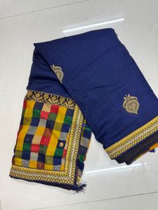 Women Soft Colorful Checkered Saree