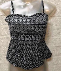 Spaghetti Embroidery Crop Top For Small Size Women