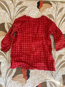 Girls Red Kurti