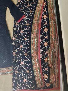 wedding wear dress with heavy dupatta work