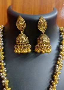 Silver And Golden Jewellery Set