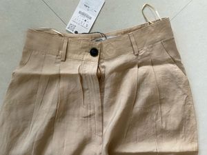 ZARA Beige Wide Leg Pants