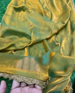Elegant Gold Saree